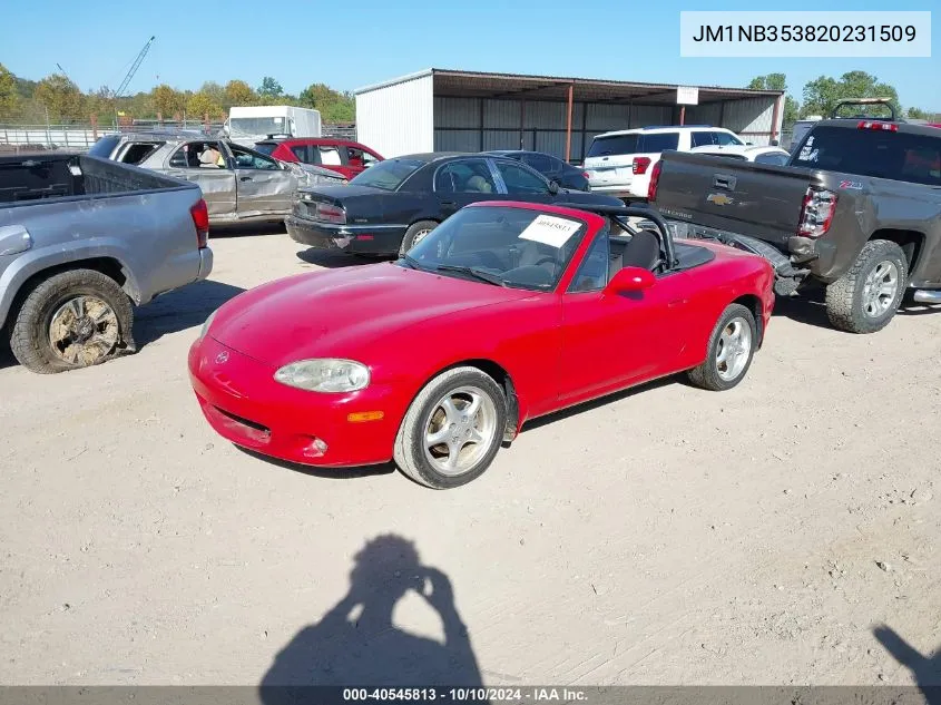 2002 Mazda Mx-5 Miata Cloth/Ls/Se VIN: JM1NB353820231509 Lot: 40545813