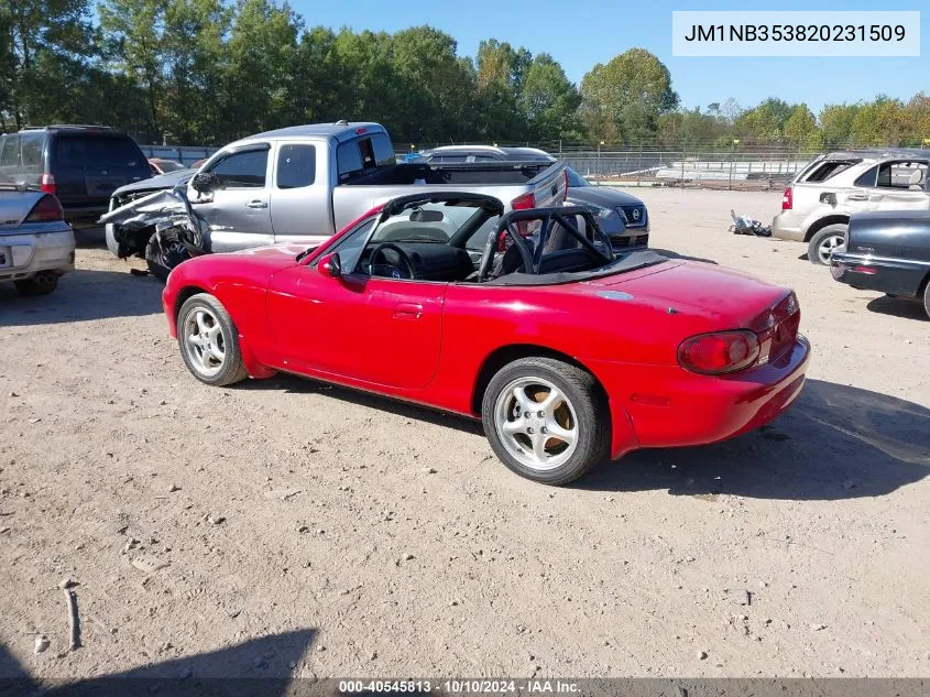 2002 Mazda Mx-5 Miata Cloth/Ls/Se VIN: JM1NB353820231509 Lot: 40545813