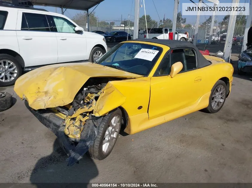 2002 Mazda Mx-5 Miata Cloth/Ls/Se VIN: JM1NB353120231223 Lot: 40564154