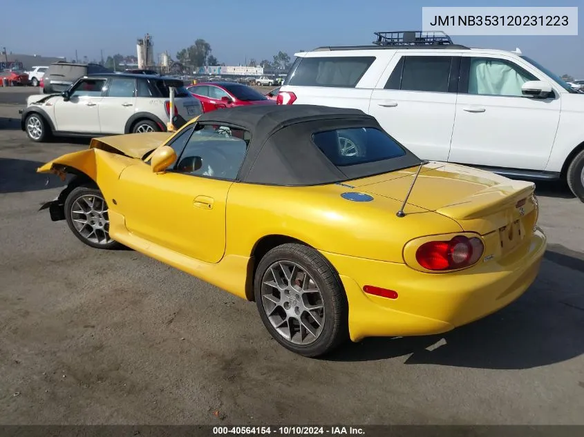 2002 Mazda Mx-5 Miata Cloth/Ls/Se VIN: JM1NB353120231223 Lot: 40564154