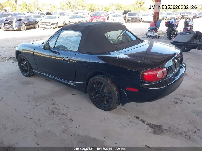 2002 Mazda Mx-5 Miata Cloth/Ls/Se VIN: JM1NB353820232126 Lot: 40622521