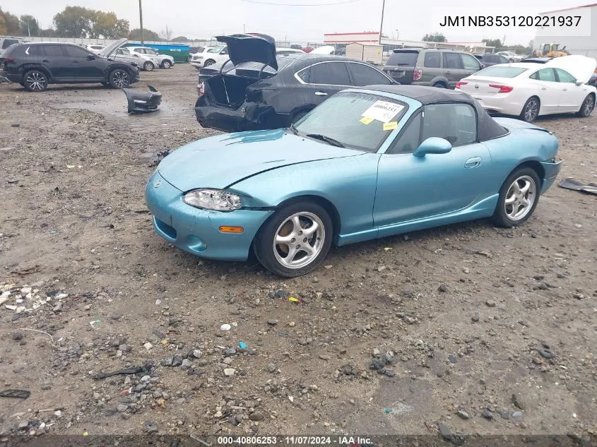 2002 Mazda Mx-5 Miata Cloth/Ls/Se VIN: JM1NB353120221937 Lot: 40806253