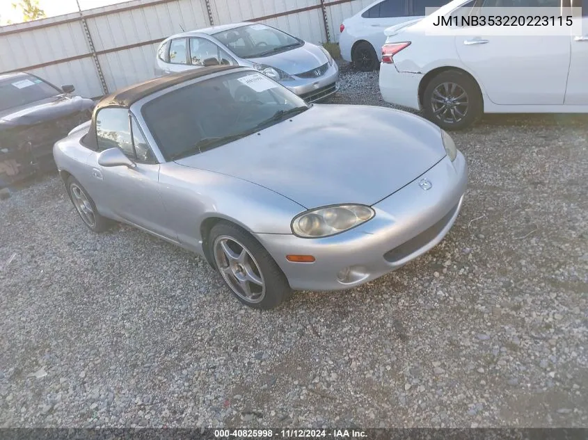 2002 Mazda Mx-5 Miata Cloth/Ls/Se VIN: JM1NB353220223115 Lot: 40825998