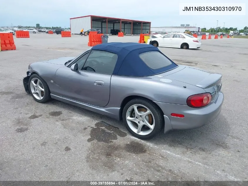 2003 Mazda Mx-5 Miata Cloth/Ls/Se/Shinsen VIN: JM1NB353430310970 Lot: 39755694