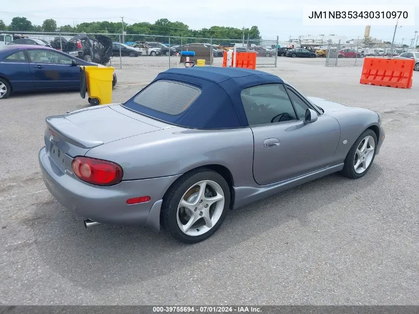 2003 Mazda Mx-5 Miata Cloth/Ls/Se/Shinsen VIN: JM1NB353430310970 Lot: 39755694