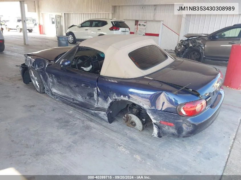 2003 Mazda Mx-5 Miata Cloth/Ls/Se/Shinsen VIN: JM1NB353430308989 Lot: 40399715