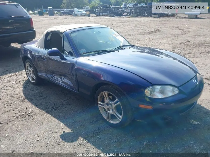 2004 Mazda Mx-5 Miata Ls VIN: JM1NB353940409964 Lot: 40008462