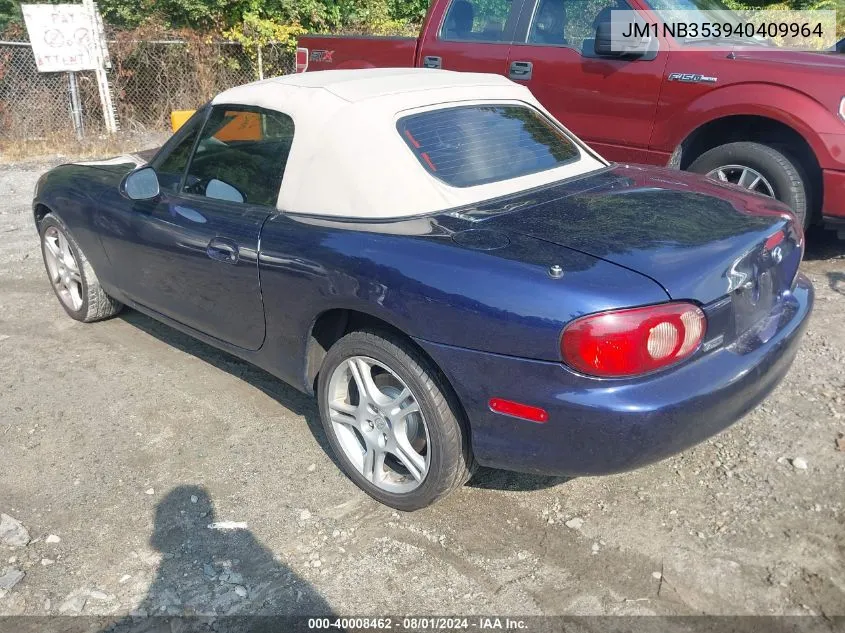 2004 Mazda Mx-5 Miata Ls VIN: JM1NB353940409964 Lot: 40008462