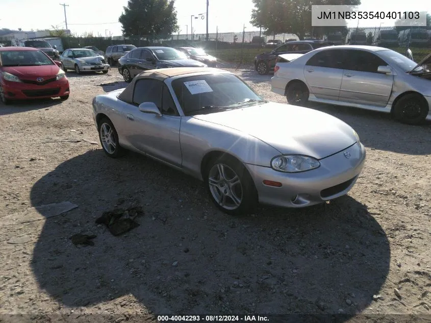 2004 Mazda Mx-5 Miata Ls VIN: JM1NB353540401103 Lot: 40042293