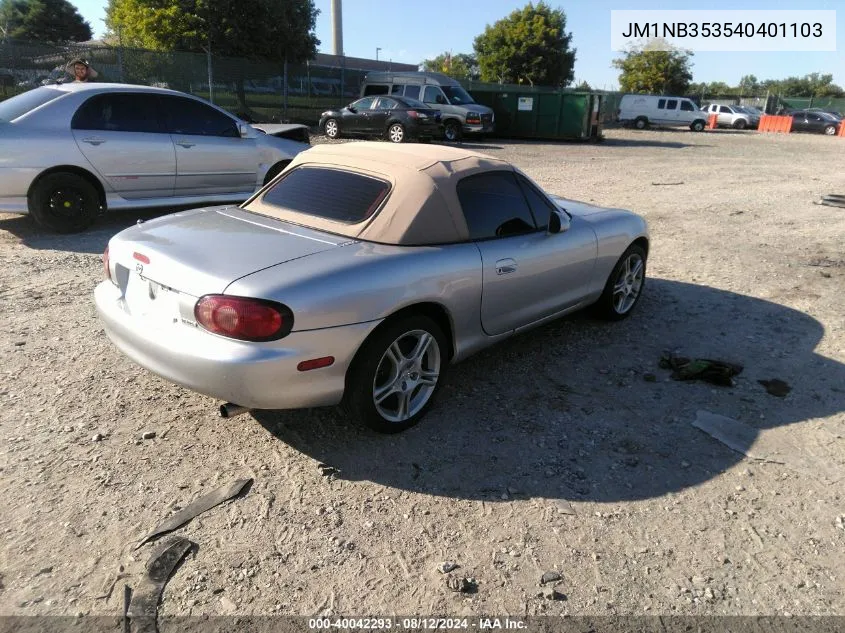 2004 Mazda Mx-5 Miata Ls VIN: JM1NB353540401103 Lot: 40042293