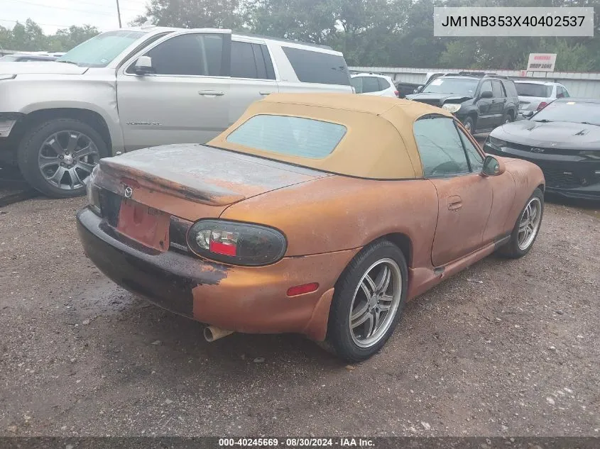 2004 Mazda Mx-5 Miata Ls VIN: JM1NB353X40402537 Lot: 40245669