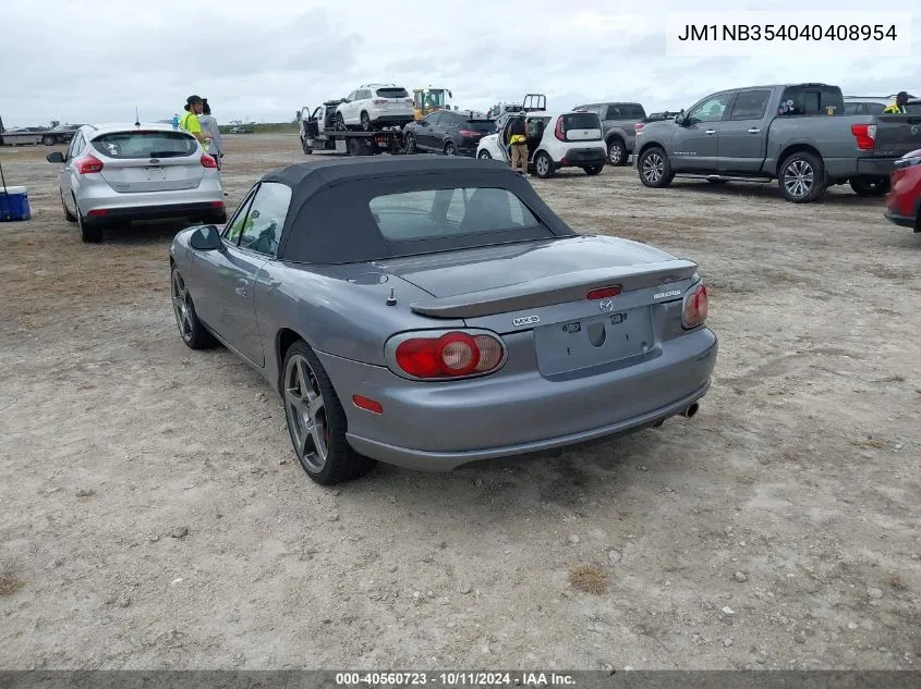 2004 Mazda Mx-5 Miata Speed VIN: JM1NB354040408954 Lot: 40560723