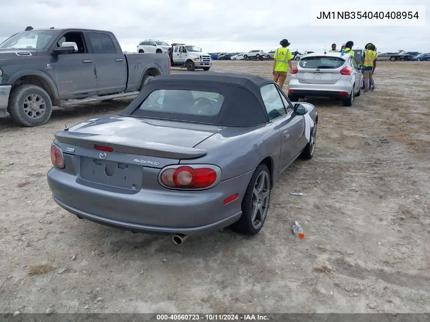 2004 Mazda Mx-5 Miata Speed VIN: JM1NB354040408954 Lot: 40560723