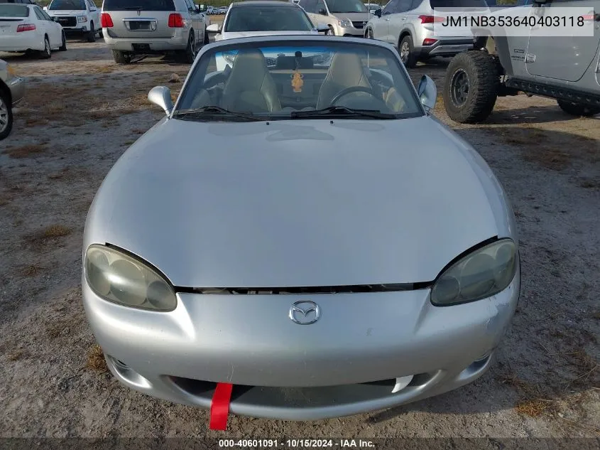 2004 Mazda Mx-5 Miata Ls VIN: JM1NB353640403118 Lot: 40601091