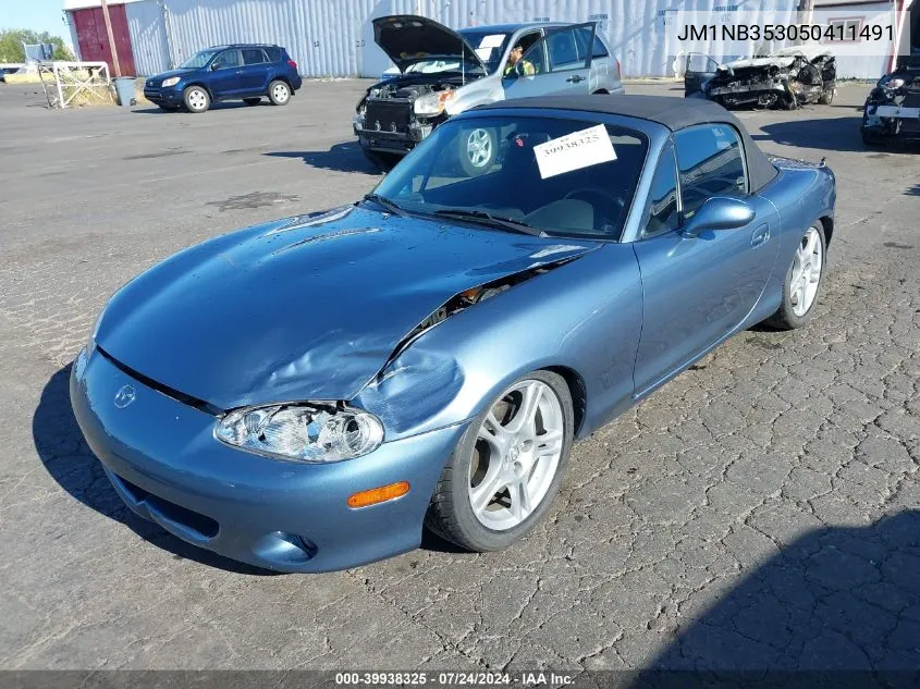 2005 Mazda Mx-5 Miata Cloth VIN: JM1NB353050411491 Lot: 39938325