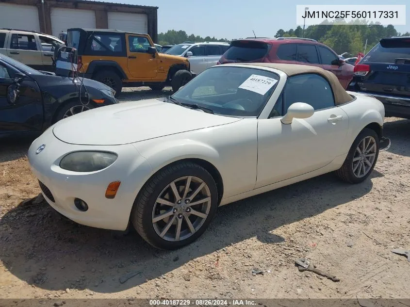 2006 Mazda Mx-5 Sport VIN: JM1NC25F560117331 Lot: 40187229