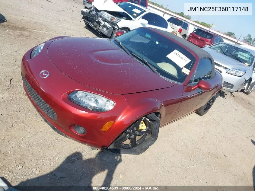 2006 Mazda Mx-5 VIN: JM1NC25F360117148 Lot: 40264539