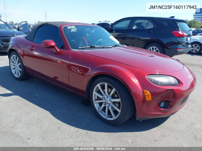 2006 Mazda Mx-5 Sport VIN: JM1NC25F160117942 Lot: 40300209