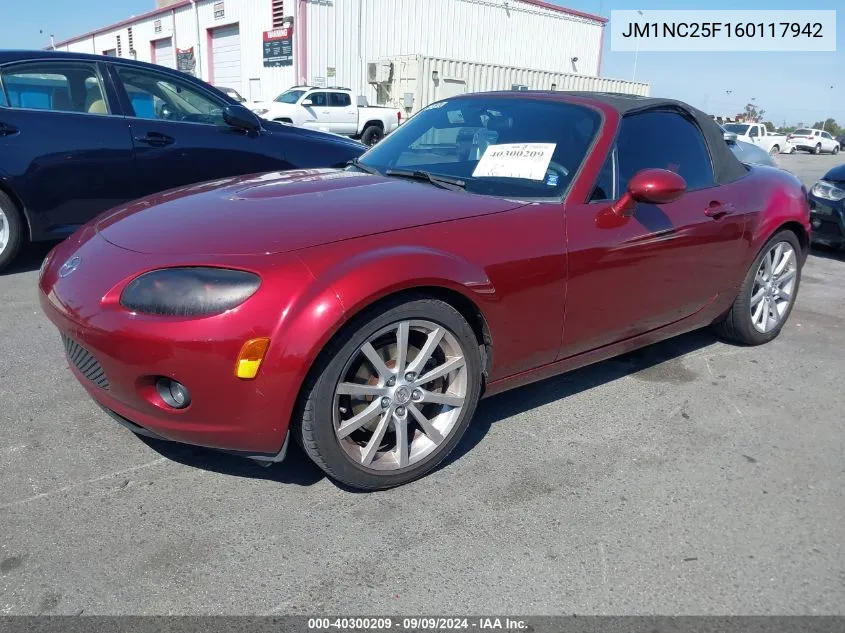 2006 Mazda Mx-5 Sport VIN: JM1NC25F160117942 Lot: 40300209