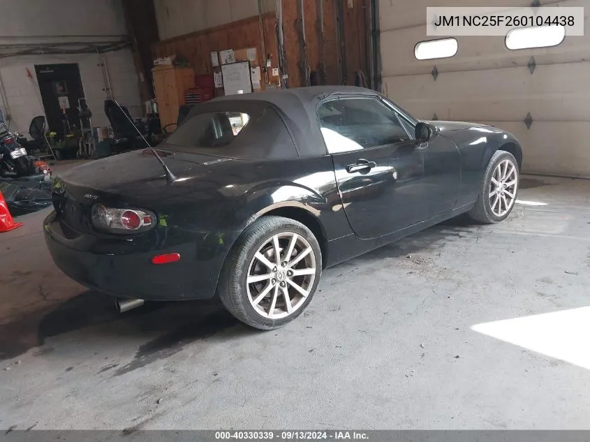 2006 Mazda Mx-5 Sport VIN: JM1NC25F260104438 Lot: 40330339