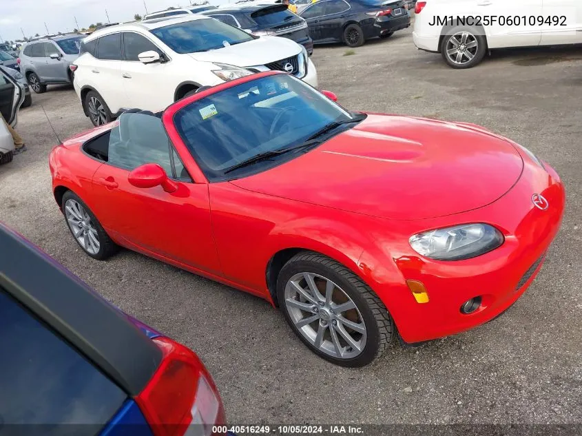 2006 Mazda Mx-5 Miata VIN: JM1NC25F060109492 Lot: 40516249