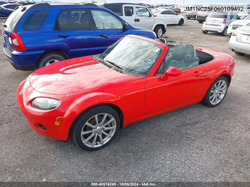 2006 Mazda Mx-5 Miata VIN: JM1NC25F060109492 Lot: 40516249