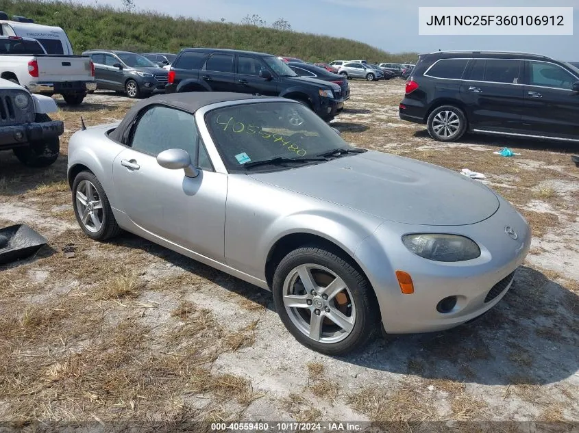 2006 Mazda Mx-5 VIN: JM1NC25F360106912 Lot: 40559480