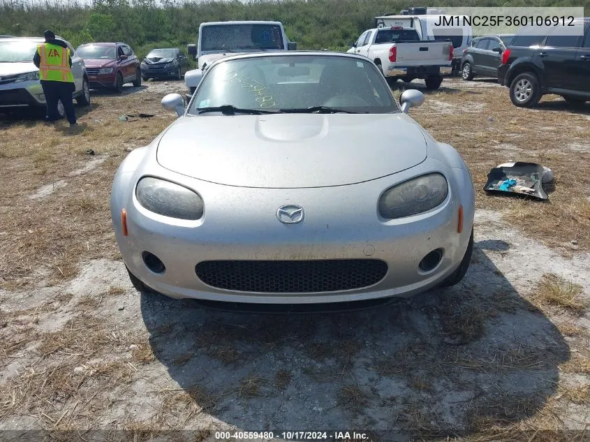 2006 Mazda Mx-5 VIN: JM1NC25F360106912 Lot: 40559480