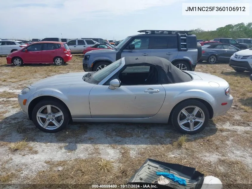 2006 Mazda Mx-5 VIN: JM1NC25F360106912 Lot: 40559480