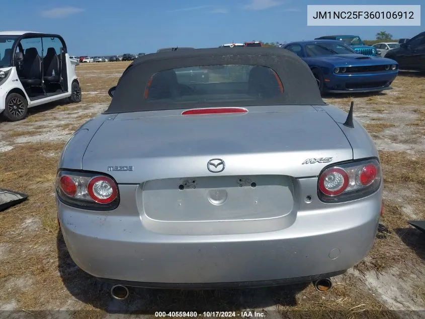 2006 Mazda Mx-5 VIN: JM1NC25F360106912 Lot: 40559480