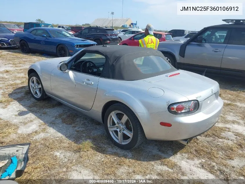 2006 Mazda Mx-5 VIN: JM1NC25F360106912 Lot: 40559480