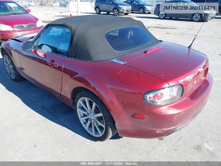 2006 Mazda Mx-5 Grand Touring VIN: JM1NC25F360116419 Lot: 40824007