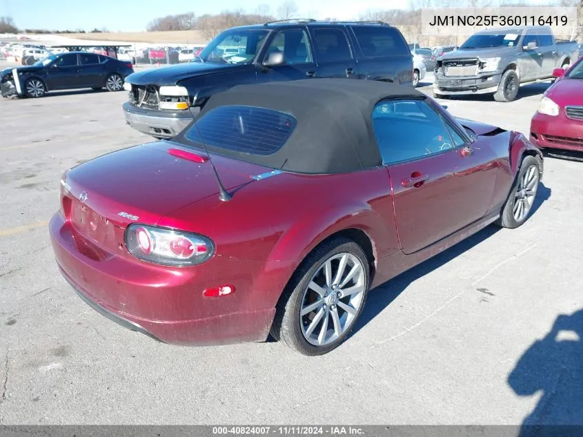 2006 Mazda Mx-5 Grand Touring VIN: JM1NC25F360116419 Lot: 40824007