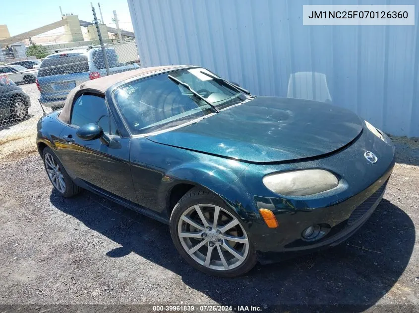 2007 Mazda Mx-5 Grand Touring VIN: JM1NC25F070126360 Lot: 39961839