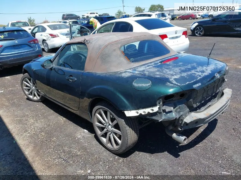 2007 Mazda Mx-5 Grand Touring VIN: JM1NC25F070126360 Lot: 39961839