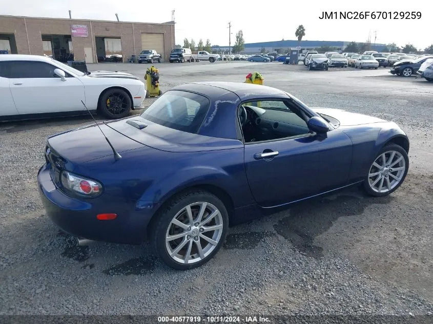 2007 Mazda Mx-5 Miata VIN: JM1NC26F670129259 Lot: 40577919