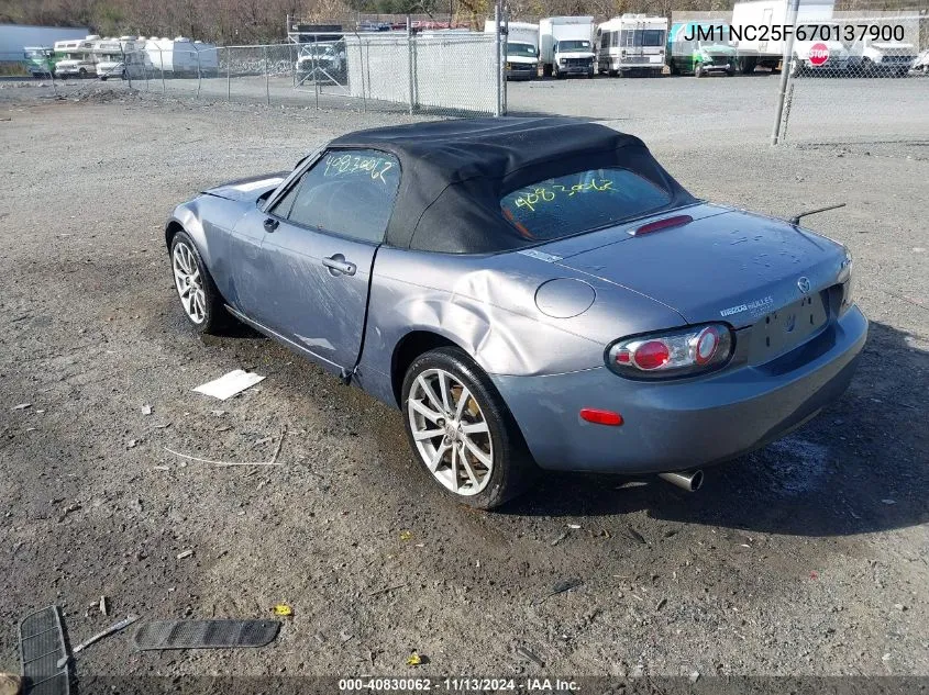 2007 Mazda Mx-5 Grand Touring VIN: JM1NC25F670137900 Lot: 40830062