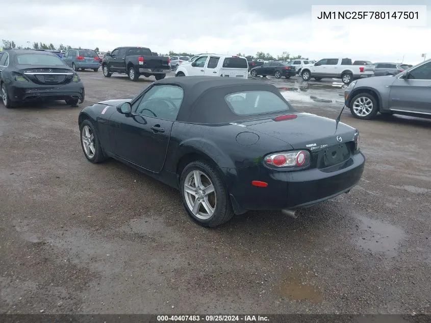 2008 Mazda Mx-5 Miata VIN: JM1NC25F780147501 Lot: 40407483