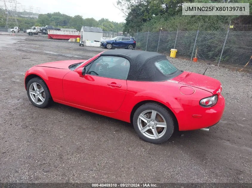 2008 Mazda Mx-5 Sport VIN: JM1NC25FX80139781 Lot: 40459310