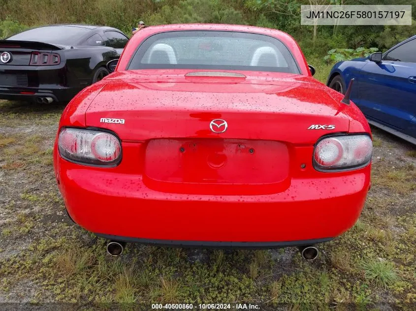 2008 Mazda Mx-5 Miata VIN: JM1NC26F580157197 Lot: 40500860