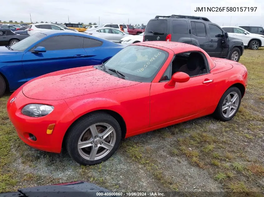 2008 Mazda Mx-5 Miata VIN: JM1NC26F580157197 Lot: 40500860