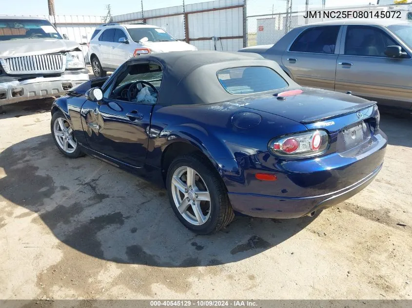 2008 Mazda Mx-5 Sport VIN: JM1NC25F080145072 Lot: 40545129