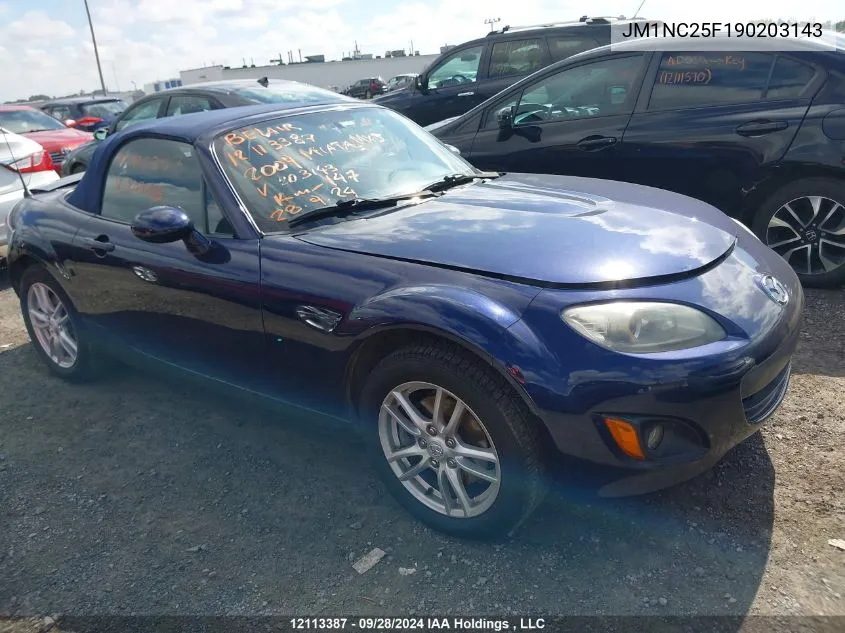 2009 Mazda Miata VIN: JM1NC25F190203143 Lot: 12113387