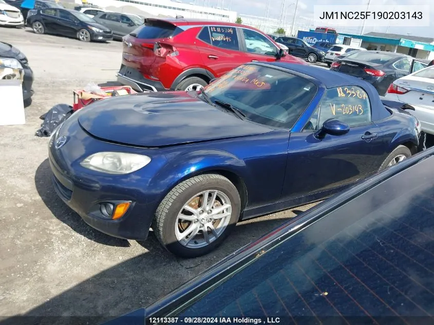 2009 Mazda Miata VIN: JM1NC25F190203143 Lot: 12113387