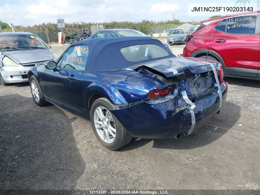 2009 Mazda Miata VIN: JM1NC25F190203143 Lot: 12113387