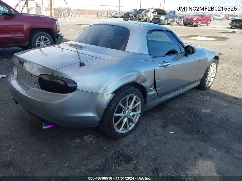 2011 Mazda Mx-5 Miata Touring VIN: JM1NC2MF2B0215325 Lot: 40766516