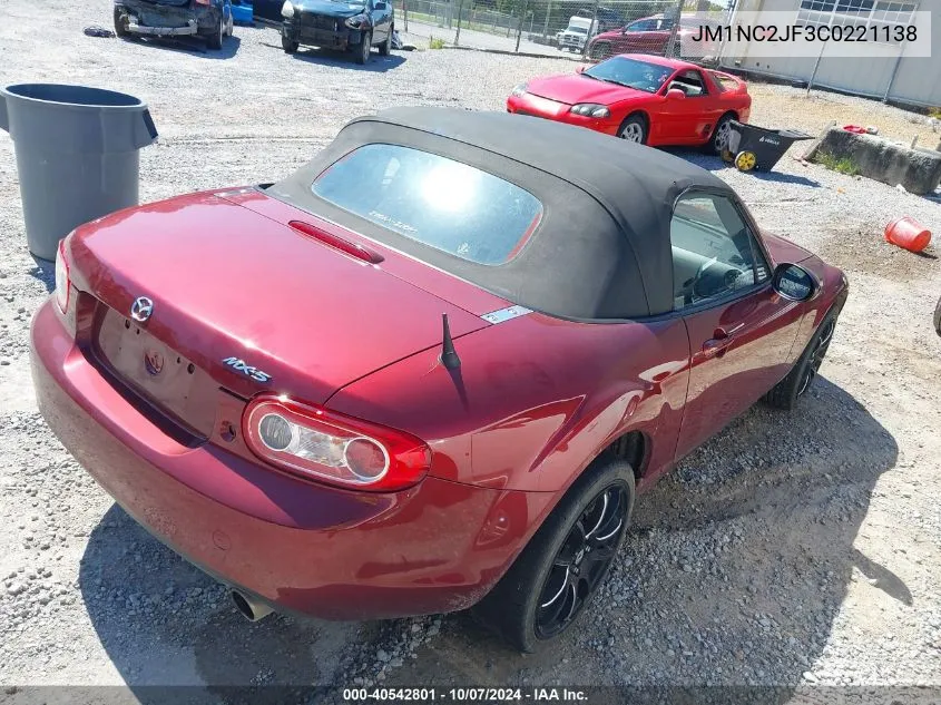 2012 Mazda Mx-5 Miata Sport VIN: JM1NC2JF3C0221138 Lot: 40542801