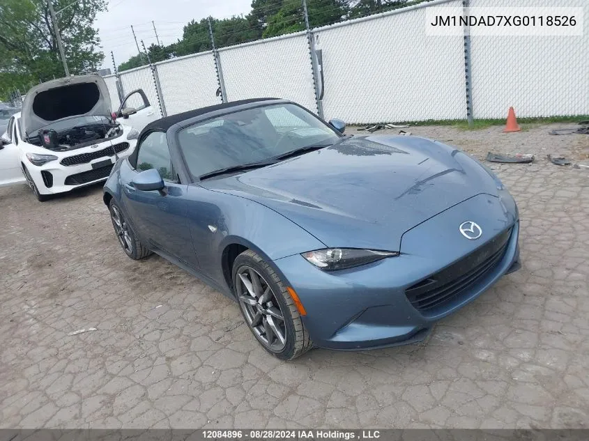 2016 Mazda Mx-5 VIN: JM1NDAD7XG0118526 Lot: 12084896