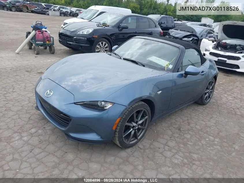 2016 Mazda Mx-5 VIN: JM1NDAD7XG0118526 Lot: 12084896