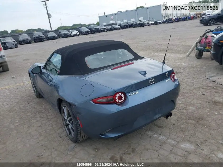 2016 Mazda Mx-5 VIN: JM1NDAD7XG0118526 Lot: 12084896